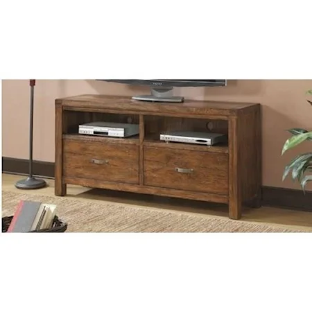 TV Console with 2 Drawers and Cord Access Holes